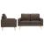 Set de canapele, 2 piese, maro, material textil GartenMobel Dekor
