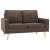 Set de canapele, 2 piese, maro, material textil GartenMobel Dekor