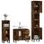 Set mobilier de baie, 3 piese, stejar fumuriu, lemn prelucrat GartenMobel Dekor