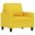 Set de canapele cu perne, 3 piese, galben deschis, textil GartenMobel Dekor