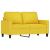 Set de canapele cu perne, 4 piese, galben deschis, textil GartenMobel Dekor