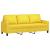 Set de canapele cu perne, 2 piese, galben deschis, textil GartenMobel Dekor