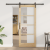 Ușă glisantă  cu set de accesorii "ORKDAL" Lemn solid și sticlă, Ușă de interior  cu sticlă "ORKDAL" 83x202x4 cm Lemn masiv de pin GartenMobel Dekor
