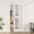 Ușă Glisantă  cu Set Hardware "ORKDAL" Alb din Lemn Solid și Sticlă, Ușă Interior  cu Sticlă "ORKDAL" Alb 73.5 x 211 x 4 cm GartenMobel Dekor