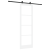 Ușa Glisantă  cu Set de Accesorii 'ORKDAL'Ușa Albă din Lemn Masiv & Sticlă, Ușa Interioară  cu Sticlă 'ORKDAL'Albă 78x232x4 cm GartenMobel Dekor