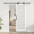 Ușă Glisantă  cu Set de Hardware 'ORKDAL'Alb Lemn Masiv & Sticlă, Ușă Interioară  cu Sticlă 'ORKDAL'Alb 73.5x211x4 cm GartenMobel Dekor