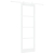 Ușă Glisantă  cu Set de Accesorii Alb 78x232 cm Lemn Solid de Pin, Ușă de Interior  cu Sticlă "ORKDAL" Alb 78x232x4 cm GartenMobel Dekor