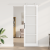 Ușă Glisantă  cu Set de Accesorii Alb 78x232 cm Lemn Solid de Pin, Ușă de Interior  cu Sticlă "ORKDAL" Alb 78x232x4 cm GartenMobel Dekor