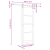 Set de Uși Glisante  cu Ferronerie Albă 73.5x211 cm Lemn Solid de Pin, Ușă Interioară  cu Sticlă 'ORKDAL'Albă 73.5x211x4 cm GartenMobel Dekor