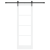 Set de Uși Glisante  cu Ferronerie Albă 73.5x211 cm Lemn Solid de Pin, Ușă Interioară  cu Sticlă 'ORKDAL'Albă 73.5x211x4 cm GartenMobel Dekor