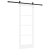 Set Ușa Glisantă  cu Hardware Alb 78x202 cm Lemn Solid Pin, Ușa Interioară  cu Sticlă 'ORKDAL'Alb 78x202x4 cm GartenMobel Dekor