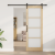 Ușă Glisantă  cu Set de Accesorii 78x211 cm Ușă din Lemn Masiv de Pin, Ușă Interioară  cu Sticlă 'ORKDAL'78x211x4 cm Ușă din Lemn Masiv de Pin GartenMobel Dekor