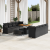Set canapea grădină 11 piese cu perne, Ratan negru poli, Acacia GartenMobel Dekor