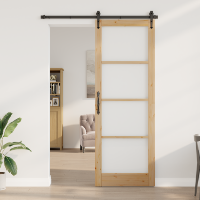 ușa interioară cu sticlă "ORKDAL" 83x232x4 cm din lemn masiv de pin GartenMobel Dekor