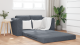 Canapea Pat 2 în 1 Gri Întunecat 148x71x83 cm Velvet GartenMobel Dekor
