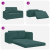 Canapea Pat 2 în 1 Verde Întunecat 148x71x83 cm Catifea GartenMobel Dekor