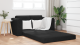 Sofa pat 2 în 1 Negru 148x71x83 cm Catifea GartenMobel Dekor