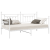 Cadru de pat daybed Alb 107x203 cm Oțel GartenMobel Dekor