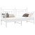 Cadru de pat cu canapea  cu trundle Alb 80x200 cm Oțel GartenMobel Dekor