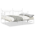 Cadru de pat cu canapea  cu trundle Alb 80x200 cm Oțel GartenMobel Dekor