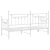 Cadru de pat cu canapea  cu trundle Alb 80x200 cm Oțel GartenMobel Dekor