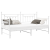 Cadru de zi cu pat extensibil Alb 107x203 cm Oțel GartenMobel Dekor