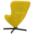Scaun Tip Ou  Catifea Galben GartenMobel Dekor