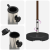 Bază Umbrelă cu Roți cu Mâner Granit Negru 29 kg Rotund GartenMobel Dekor