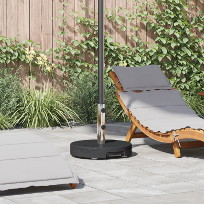 Bază Umbrelă cu Roți cu Mâner Granit Negru 29 kg Rotund GartenMobel Dekor