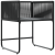 Scaune de Grădină cu Pernițe 4 buc Negru din Ratan Poly GartenMobel Dekor