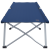 Pat de camping pliabil Albastru Metal, Textil Standard Pliabil GartenMobel Dekor