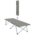 Pat pliabil camping Gri Aluminiu Mare Pliabil GartenMobel Dekor