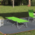 Pat Camping Pliabil Verde închis Metal, Poliester O persoană GartenMobel Dekor