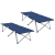 Set de pat pliabil pentru camping Albastru Material textil și metal GartenMobel Dekor