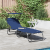 Șezlong Pliabil cu Copertină Albastru din Material Oxford 600D GartenMobel Dekor