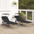 Șezlonguri Pliabile 2 buc cu Copertină Negru Material Oxford 600D GartenMobel Dekor