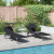 Șezlonguri Pliabile 2 buc cu Copertină Negru Material Oxford 600D GartenMobel Dekor