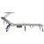 Set de 2 șezlonguri pliabile cu baldaquin Gri din material Oxford 600D GartenMobel Dekor