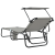 Set de 2 șezlonguri pliabile cu baldaquin Gri din material Oxford 600D GartenMobel Dekor