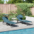 Șezlonguri pliabile 2 pcs cu print cu frunze din țesătură Oxford 600D GartenMobel Dekor
