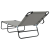 Lounge pliabil portabil Gri din material Oxford 600D GartenMobel Dekor