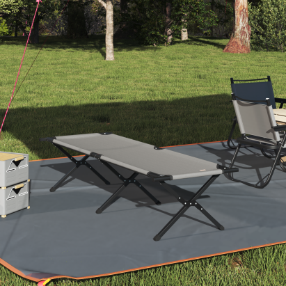 Pat Pliabil pentru Soare cu Geantă Gri Fabric din Oxford 600D GartenMobel Dekor
