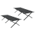 Paturi de soare pliabile 2 pcs cu geantă de transport Negru 600D Oxford GartenMobel Dekor