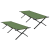 Paturi de Soare 2 buc cu Geantă de Transport Galben Amy 600D Oxford Fabric GartenMobel Dekor