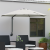 Umbrelă Cantilever Bej Poliester, Aluminiu Mare Pliabilă GartenMobel Dekor