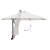 Umbrelă de Grădină Montată pe Perete cu LED-uri Bej 248 cm GartenMobel Dekor