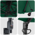 Umbrelă de Grădină Montată pe Perete cu LED-uri Verde 248 cm GartenMobel Dekor