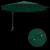 Umbrelă de Grădină Montată pe Perete cu LED-uri Verde 248 cm GartenMobel Dekor