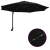 Parasol de Grădină Montat pe Perete cu LED-uri Negru 248 cm GartenMobel Dekor