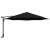 Parasol de Grădină Montat pe Perete cu LED-uri Negru 248 cm GartenMobel Dekor